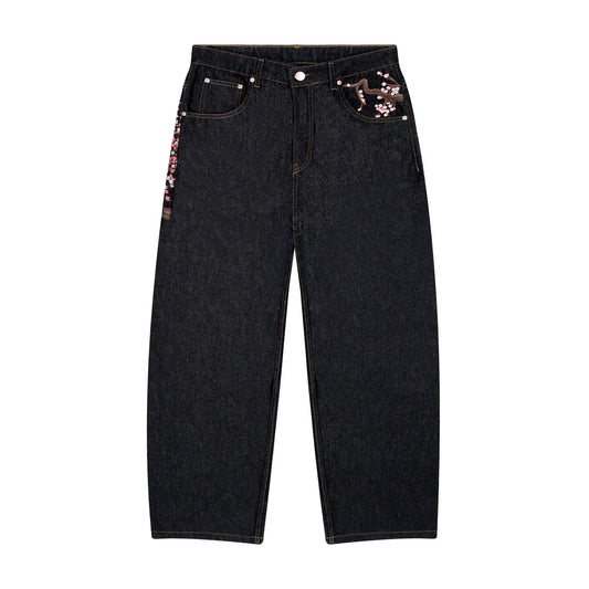 Sakura Embroidered Jeans